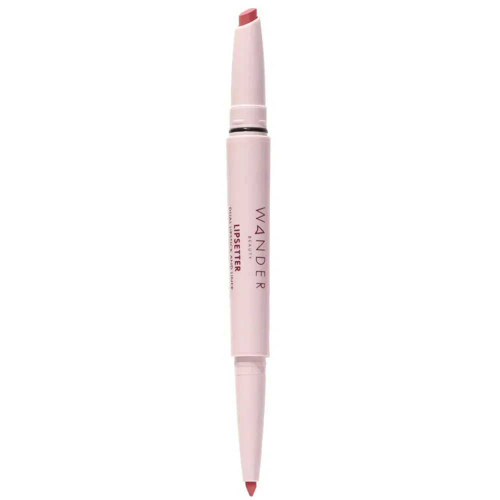 NWT Wander Beauty Women Lipsetter Dual Lipstick & Liner ,Roaming Rose-OS